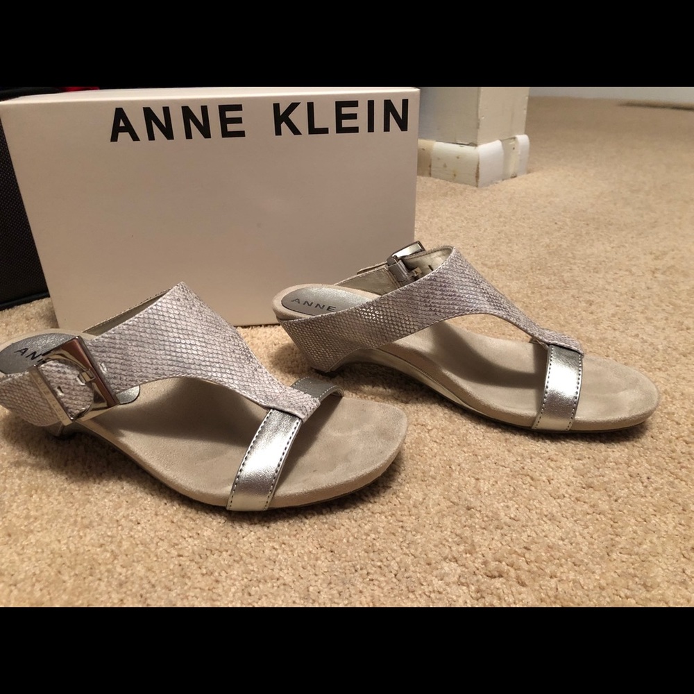 Anne Klein Silver Wedges